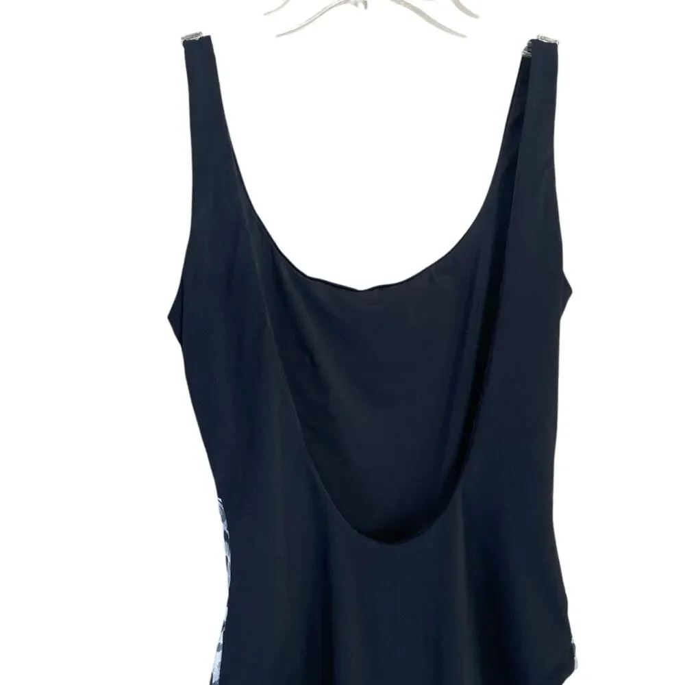 ONIA ANTHROPOLOGIE Women's Size XL Black Giraffe One-Piece Kelly Swimsuit NEW